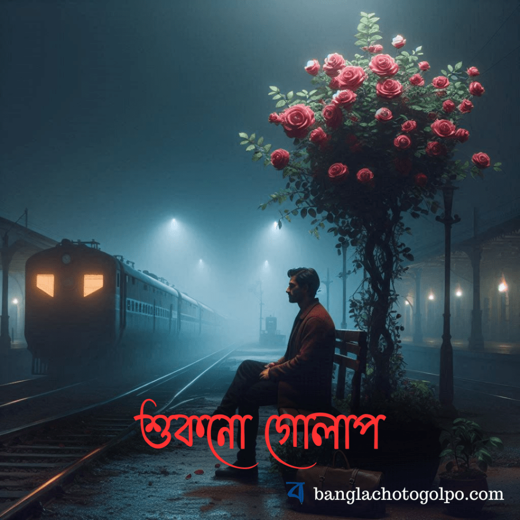 নিলয় গত ২০ বছর ধরে তার প্রিয়জনের অপেক্ষায়। প্রতিদিন রাতে রোজির জন্য শেষ ট্রেন না আসা পর্যন্ত সে অপেক্ষা করে। নিলয়ের কি রোজির সাথে দেখা হবে? পড়ুন বাংলা রোমান্টিক ছোট গল্প শুকনো গোলাপ!